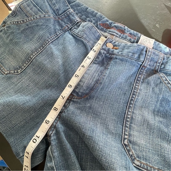 Eddie Bauer Capri Jeans Womens 14‎ Med Wash Blue Vintage 2009 Comfort plus size - Picture 12 of 16